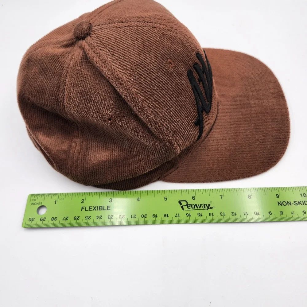 Brown Atlanta Corduroy Style Snapback Baseball Cap Embroidered‎ Logo Adjustable